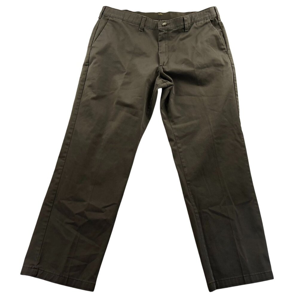 Wrangler Men Work Pants Size 38x32 Brown Chino Khaki Straight Leg Classic Casual